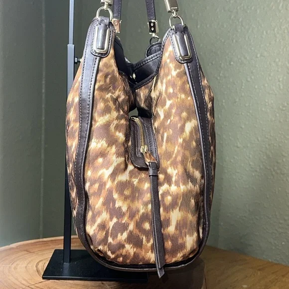 COACH Madison Ocelot Phoebe Shoulder Bag - Picture 6 of 16
